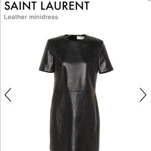 Saint Laurent Lamb Leather Minidress
